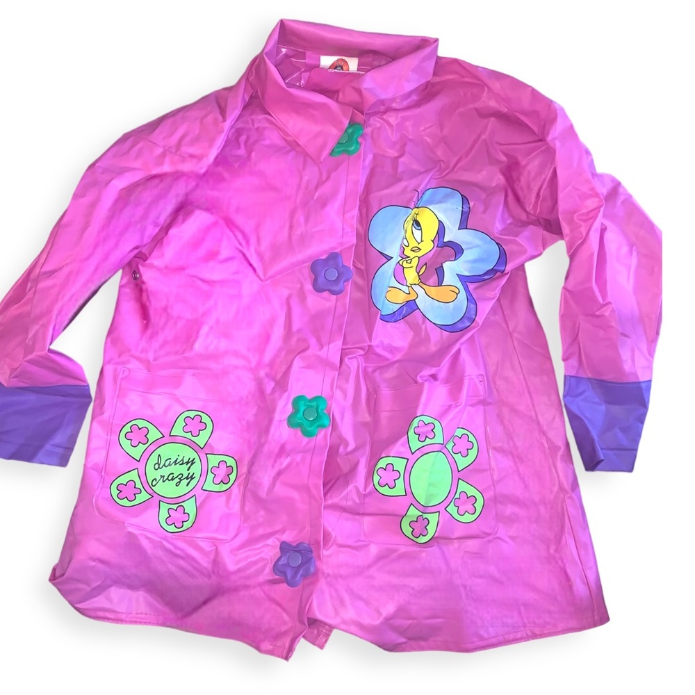 Vintage Tweety Bird Flower Raincoat RARE